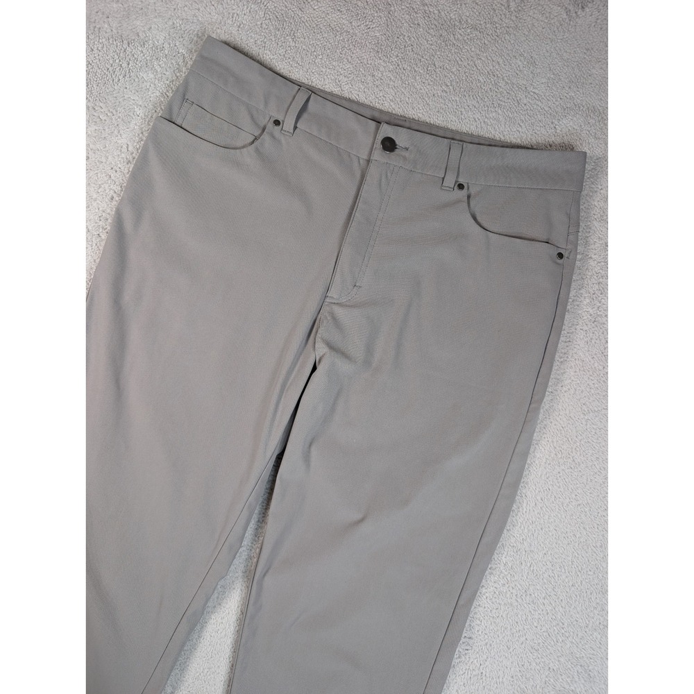 VRST Mens Athletic Fit 5-Pocket Pants Gray W34 L34 Stretch Performance Trousers